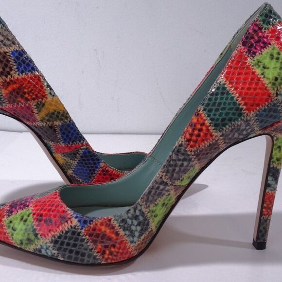 Area Women's Olivia Pump Mulit color patchwork Heels Pumps 37 Patchwork Python - Picture 4 of 12